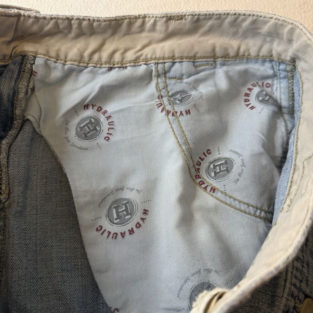VTG Hydraulic Denim Blue Jean Slit Skirt Size 13/14Y2K Preppy Grunge Hipster - Picture 7 of 9